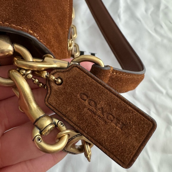 Coach Tabby Suede Chain Shoulder Bag - Picture 3 of 10